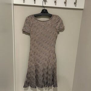 St. John black and gold cocktail dress